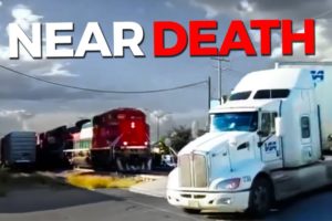 TRAIN SLAMS INTO TRUCK - Near Death Captured On GoPro & Camera Compilation #28