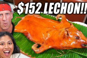 $1 VS $152 Filipino Lechon!! Manila’s Meat Masterpiece!!