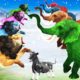 10 Zombie Elephants vs 5 Zombie Lions Fight Cow Cartoon Rescue Saved By Woolly Mammoth Animal Fights