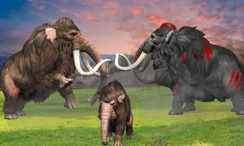 Elephant Mammoth Vs Zombie Mammoth Elephant Fight Baby Elephant Saved Woolly Mammoth Animal Fights