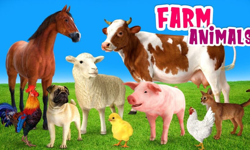 Farm animals for kids Learn Animal name and sound