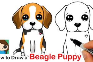 How to Draw a Beagle Puppy Dog Easy 🦴❤️