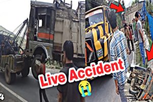 Live Truck Accident 😭| Man Dead | Driver fail 😰 | Do not drink and drive 🙏