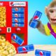 Monkey Kiki playing with POPCORN And PEPSI Vending Machine | KUDO ANIMAL KIKI