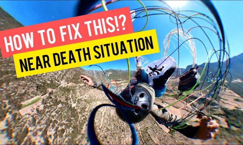 NEAR DEATH - Acro Paragliding going WRONG!!