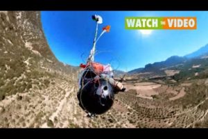 Paraglider narrowly avoids death after parachute fails to open