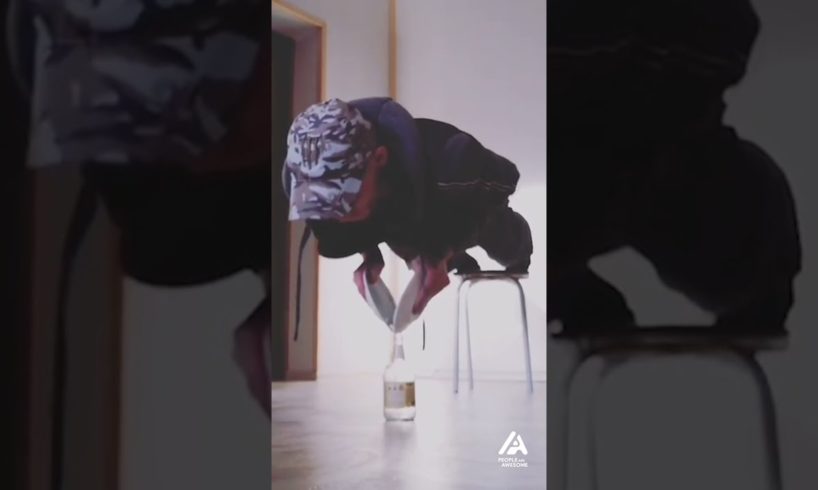 Push Ups On A Bottle | People Are Awesome