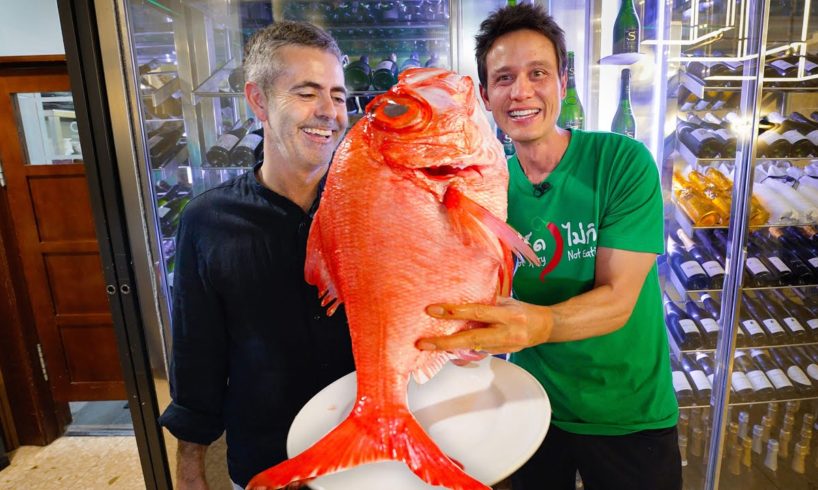 Shocking SEAFOOD in Europe!! BIG EYE RED FISH - Cooked 2 Ways is Insane!!