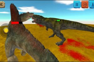 T-rex 🦖 vs espinosaurio / animal revolt battle simulator / animal fights