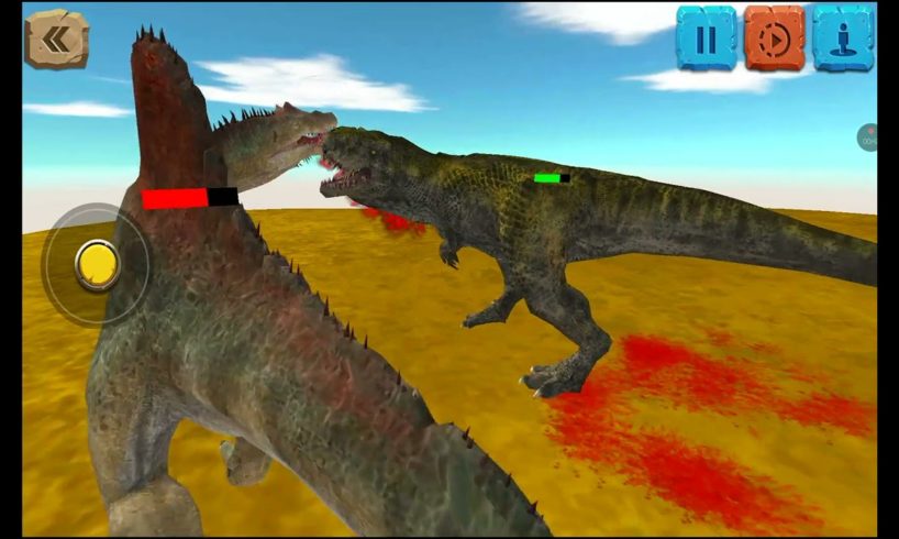 T-rex 🦖 vs espinosaurio / animal revolt battle simulator / animal fights