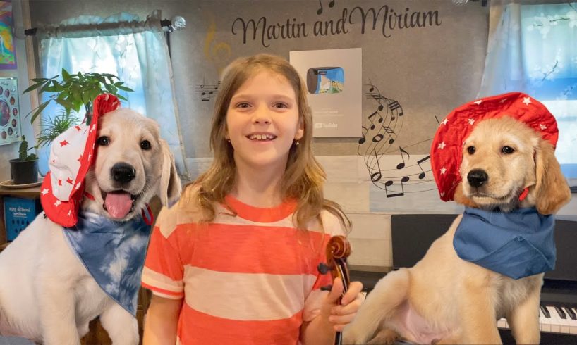 Violin for Cutest Puppies - Miriam (8) plays Bourrée by G.F. Handel