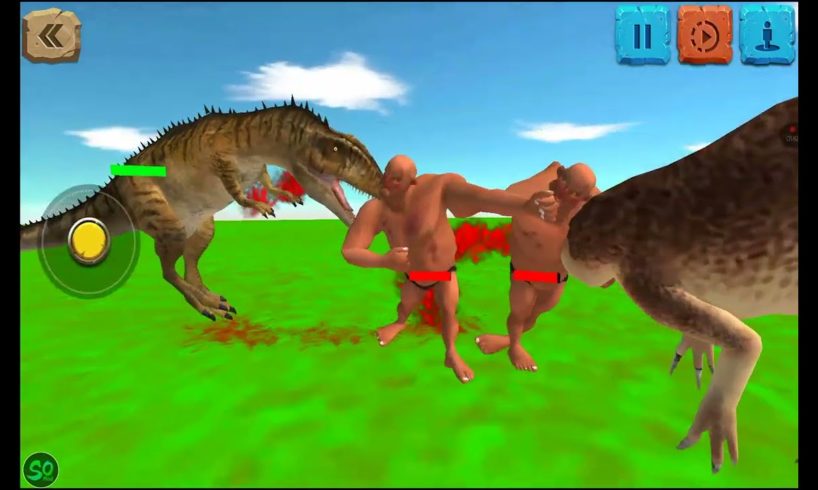 ¡allosaurus y carnosaurus vs los fantasía! / animal revolt battle simulator / animal fights