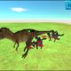 ¡carnosaurus nuevo dino! vs primates mutantes! 🦍 / animal revolt battle simulator / animal fights