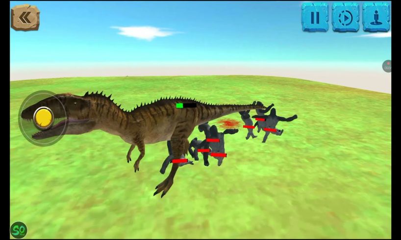 ¡carnosaurus nuevo dino! vs primates mutantes! 🦍 / animal revolt battle simulator / animal fights