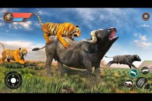 10 zombie tigers vs cow buffalo the fight,animal fights,rope hero vs cow the fight,super vs robot