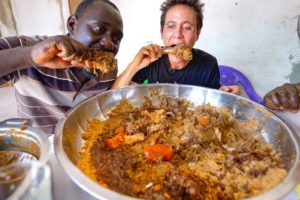 Amazing VILLAGE FOOD in Senegal - HUGE MEAT COUSCOUS!! | Best West African Food!!