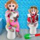 🙉Animals Home Monkey baby Bi Bon helps dad cook soup and take care of his brother | Funny Video