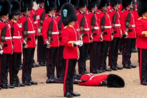 British Military Guards Must Follow Proper Fainting Protocol