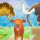 Cow Cartoon, Woolly Mammoth Vs Zombie Dinosaur Animal Fight | Mammoth Elephant Rescue Cow from T-Rex