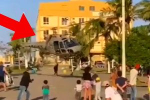 Helicopter Nearly CRASHES In Crowded Place - Daily dose of aviation