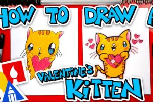 How To Draw The Cutest Valentine's Day Kitten Ever