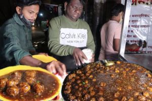 Jitna Kala Utna Ghana & Tasty | Anna Manchurian Wala | Famous Nagpur Street Food
