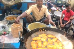 Kolkata Famous Snacks | Alu / Bread / Beguni | Harek Chop 6 Rs/ Piece | Indian Street Food