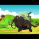Lion vs Zombie Mammoth Monkey helped baby mammoth | Animal Fight | Mammoth saved