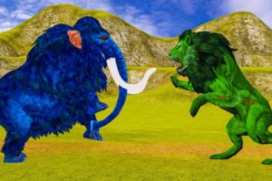 Mammoth Elephant Vs Zombie Lion | Animal Fight Mammoth Animal Epic Battle Video