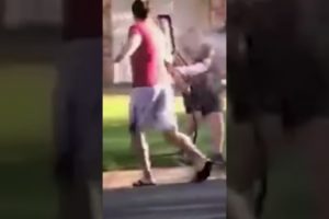 Man SOAKS Woman With Sprinkler in Attempt to Stop a Fight | A&E #shorts