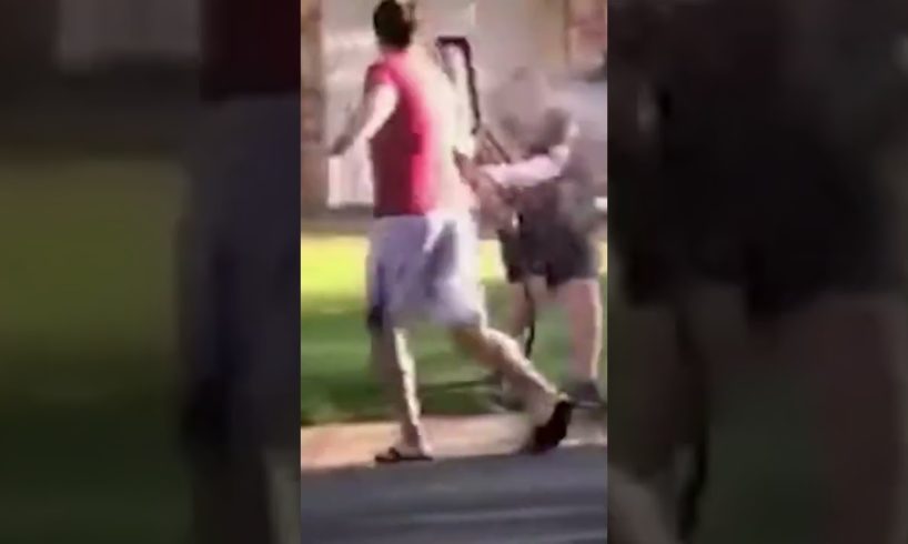 Man SOAKS Woman With Sprinkler in Attempt to Stop a Fight | A&E #shorts