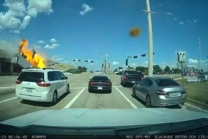 RAW DASH CAM: Semi-truck flies off overpass in fiery crash near Dallas