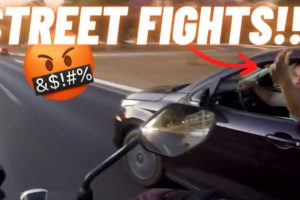 STREET FIGHT CAUGHT ON CAMERA | HOOD FIGHTS, MOTORCYCLE CRASH, ROAD RAGE, EPİC MOTO MOMENTS 2022