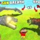SUN BREATH FLYING DRAGON Fight UPGRADED T-REX ARMY with SHINCHAN and CHOP | Dinosaur game Animal