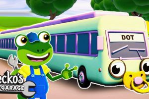 Stretching Baby Buses | Gecko 2D | Learning Videos for Kids