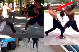 Black Dude Hood Fight with Muay Thai Kid