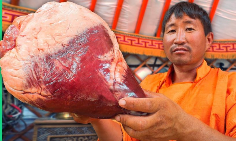 Giant Camel Heart!! Eating extreme Meat Across Mongolia!! (Full Documentary)