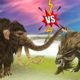 Mammoth VS Giant Hyena | Animal Fight Cartoon | Giant mammoth Animal Battle