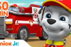 PAW Patrol Marshall Fire Truck Rescues! 🚒 | 1 Hour Compilation | Nick Jr.