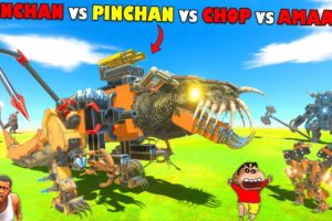 PINCHAN vs SHINCHAN and CHOP and AMAAN-T in Animal Revolt Battle Simulator Dinosaur Game in hindi