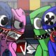 Rainbow friends vs poppy playtime (huggy wuggy and blue) animated battle FNF