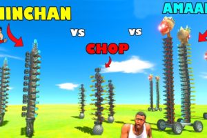 SHINCHAN TEAM vs CHOP TEAM vs AMAAN TEAM in Animal Revolt Battle Simulator Dinosaur Game | AMAAN-YT