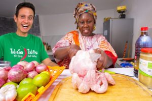 Senegalese Food - GIANT FRIED CHICKEN ONIONS!! West African Best Food (YASSA)!!