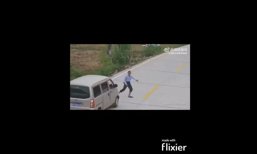 #shorts Car in china almost hit bystander