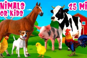 Animals for Kids 25 min Farm animal sound