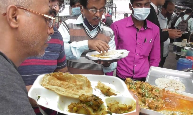 Cheap & Best Office Time Tiffin | 2 Lachha Paratha with Alur Dum 20 Rs/ | Kolkata Street Food