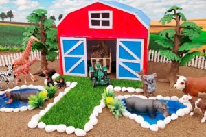 DIY how to make mini zoo farm animals | Pool for animals | House of animals | Tractor farm