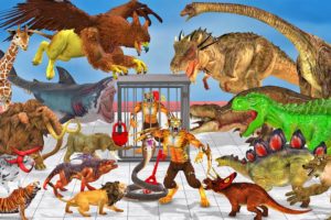 Epic Saber Tooth Tiger Deathrun vs Wild Animals Dinosaur Animal Revolt Battle Simulator