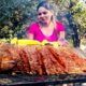 HAMOUR FISH GRILLED | 12kg BUTTER FISH ON CHARCOALS | BIG FISH BBQ | Country foods