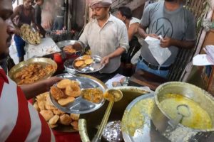 Heavy Rush in Breakfast | Patna Nasta Dokan | 50 Rs/ Plate